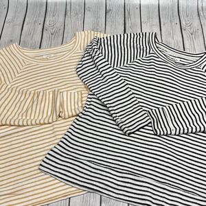 Maurices Striped Textured Pullover Bundle Size XXL- includes 2 shirts!